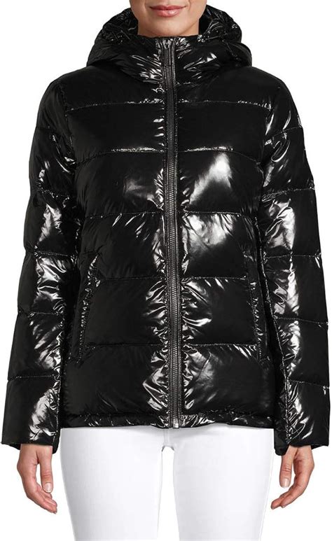 michael kors black mens jacket|Michael Kors long puffer jacket.